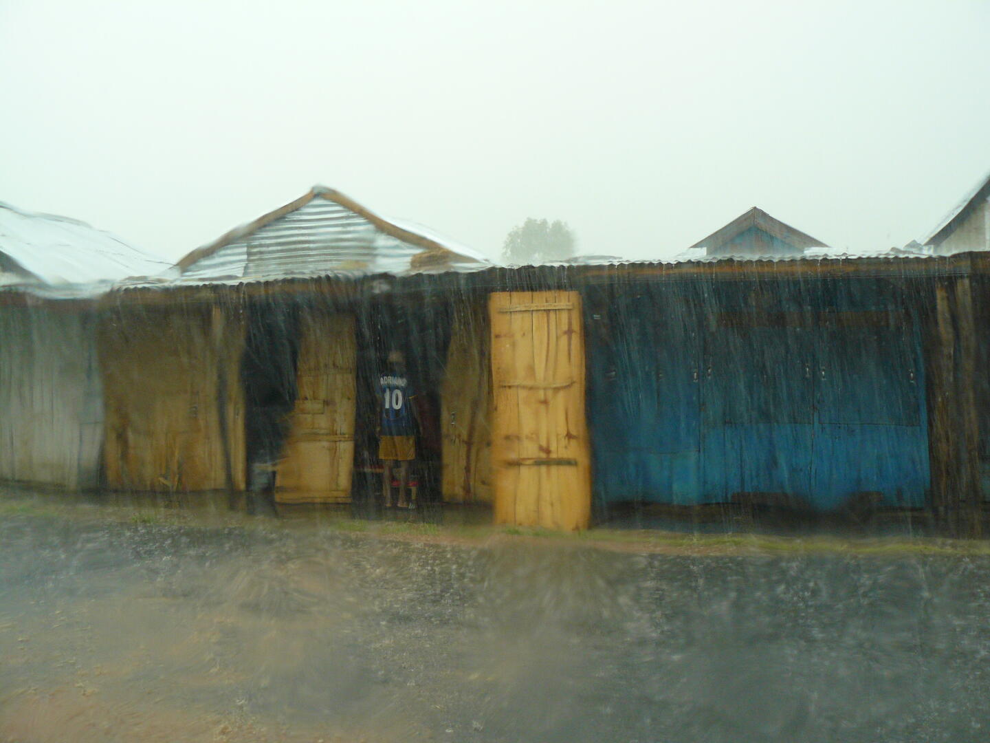Ein plötzlicher Regenguss.