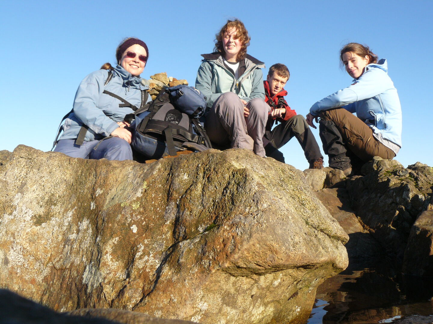 The second day we (Claudia, sarah, Rich and me) started our trip walking up the Haystacks (597).
