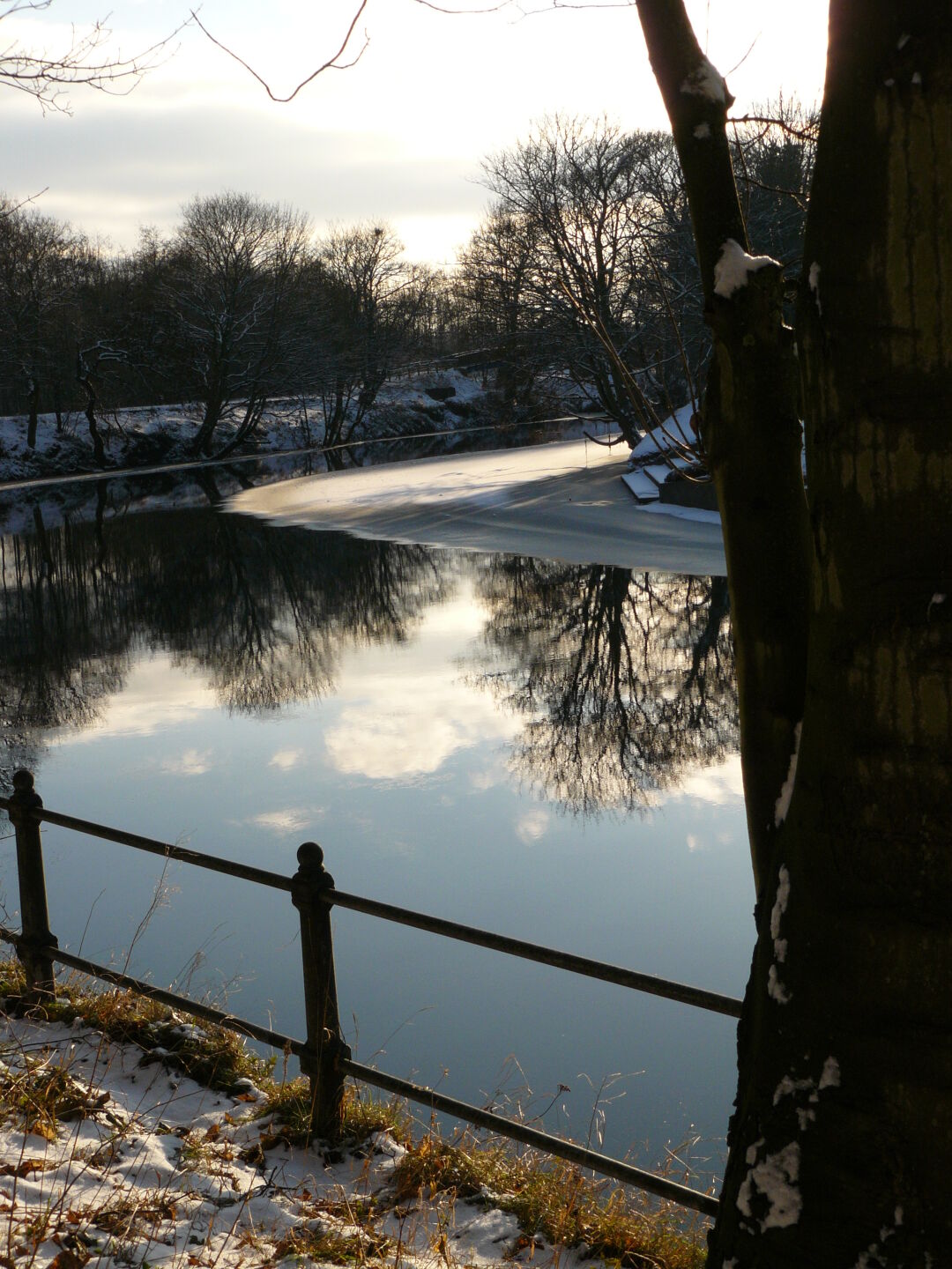 The sky looks even better in the reflection.