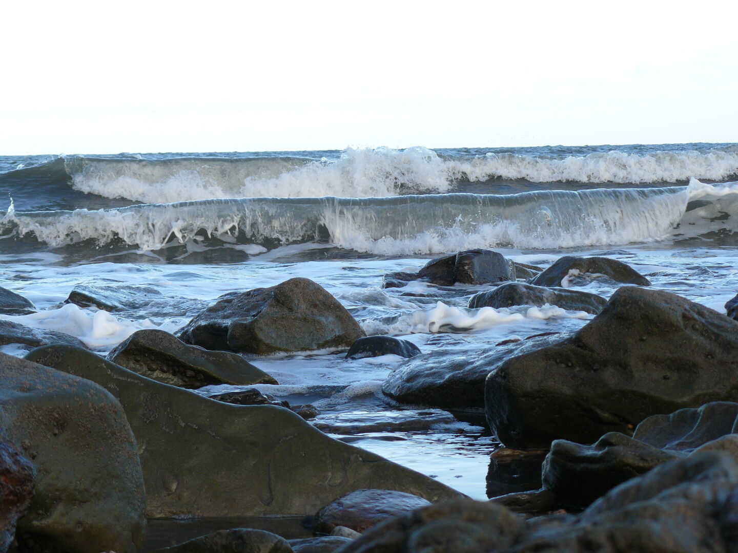 but the waves don't seem to mind.