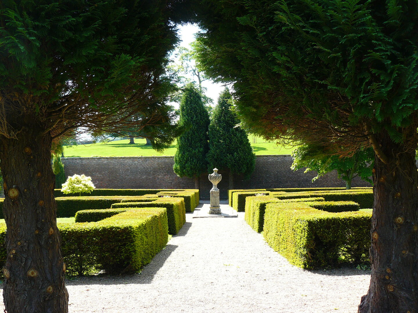 Raby Castle has nice walled gardens in its park.