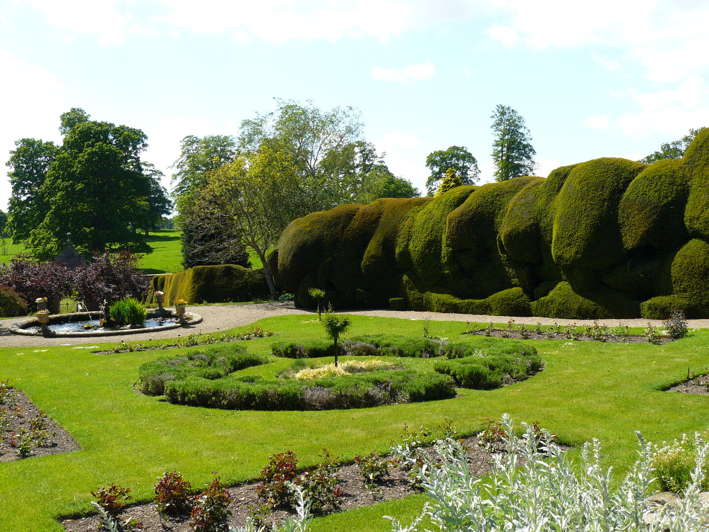 They feature two of these old yew hedges, which look really impressive.