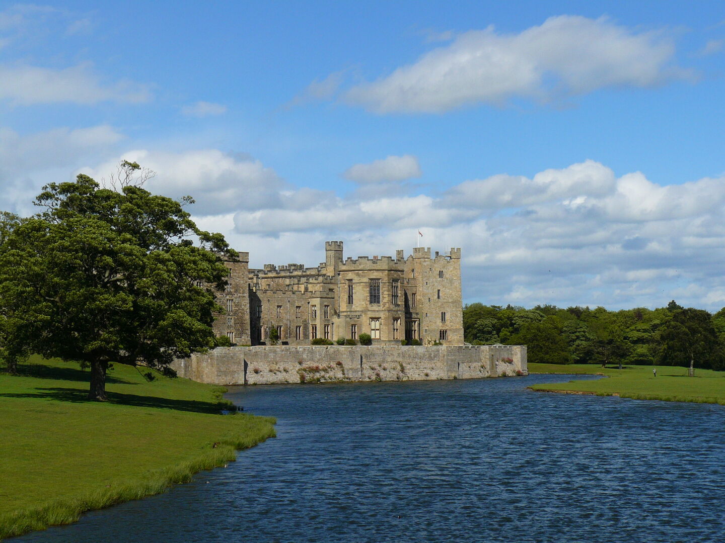 Two ponds, the low pond (seen here) and the high pond (behind me) are all that's left of the moat.
