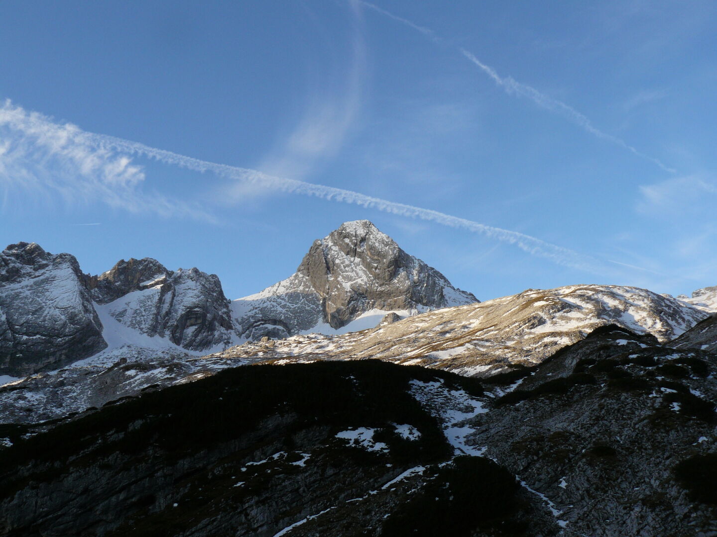 Das Plateau der Zugspitze: 'Auf dem Platt'. Die Zugspitze selber ist noch nicht zu sehen.