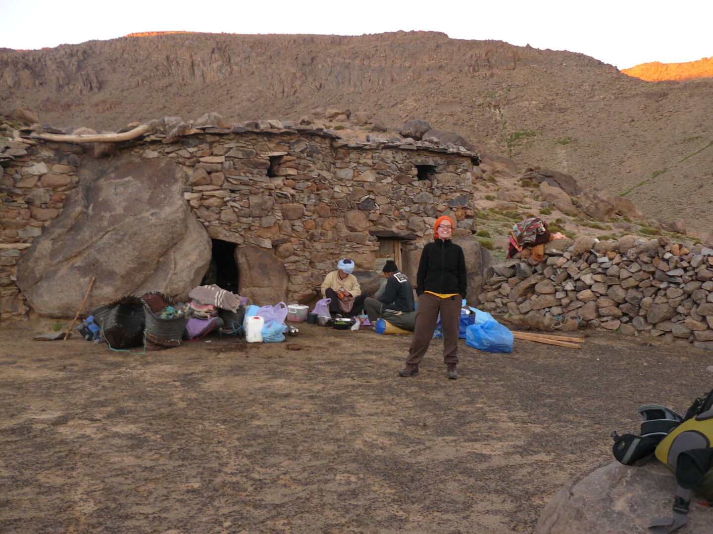Vorbereiten des Abendessens in Tagragra.