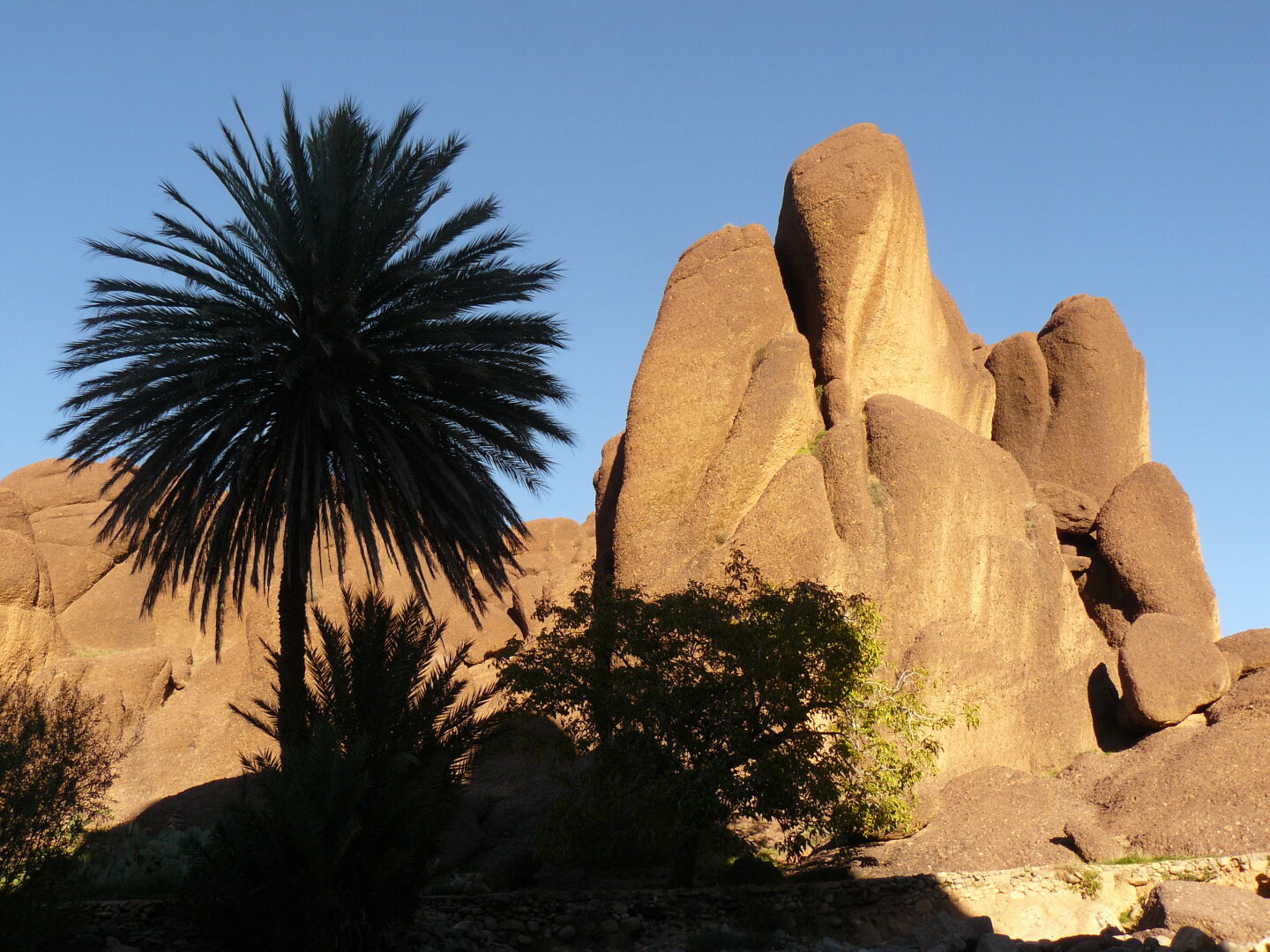 Felsformationen in der Schlucht von Tislit.