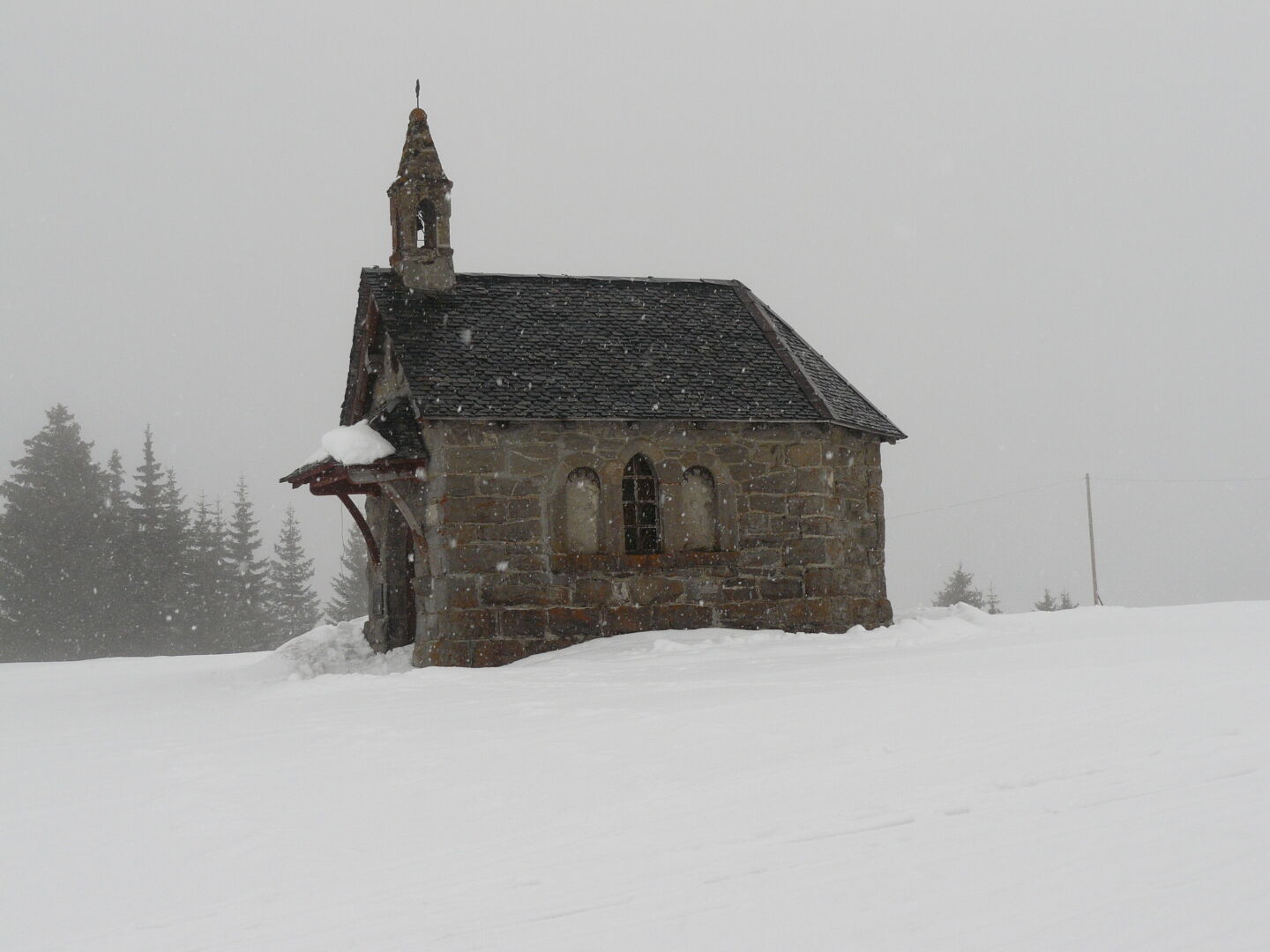 The small chapel at the end of the village definitely looks more intriguing at night-time.