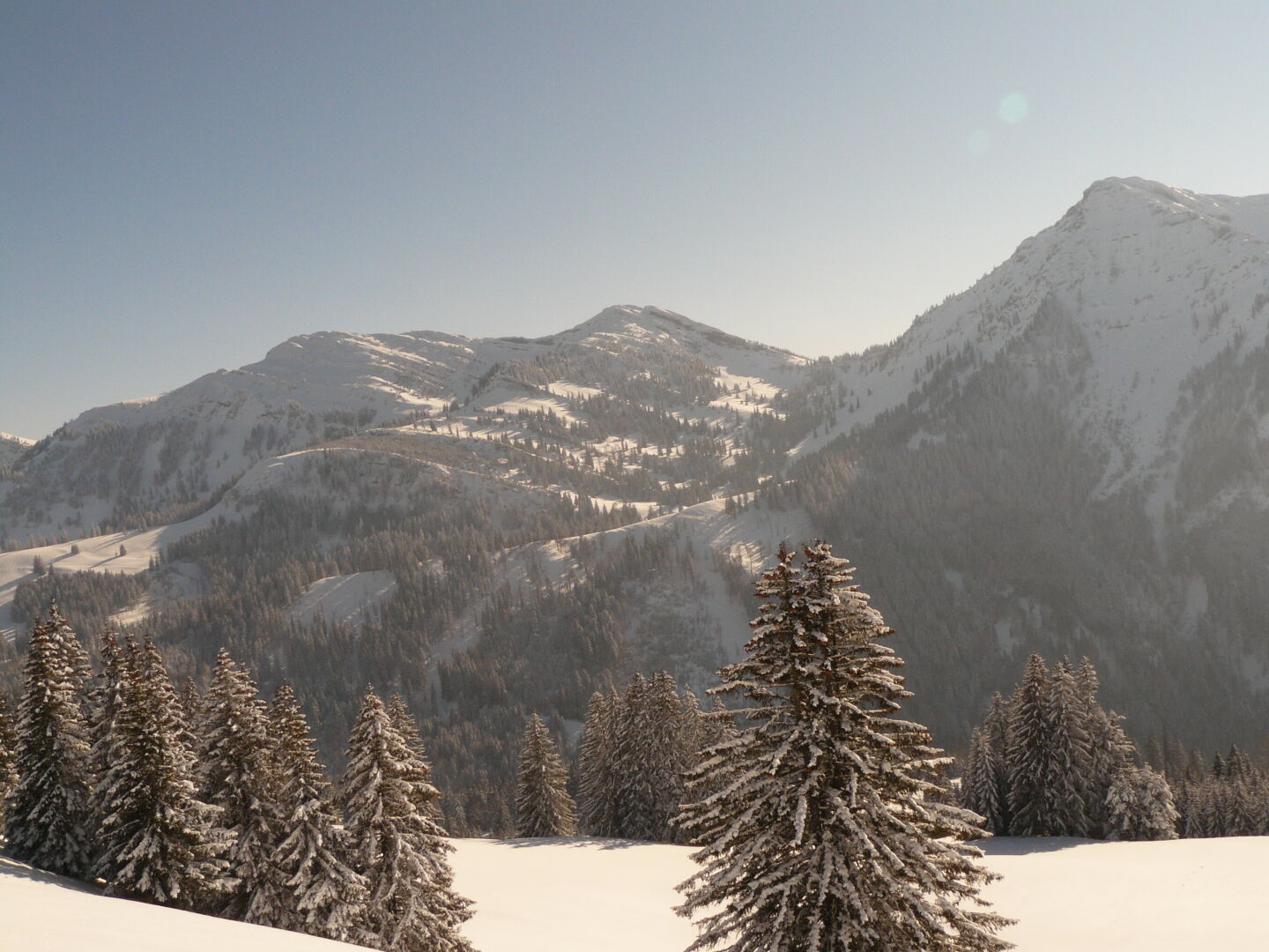 Aussicht vom Grat zwischen Denneberg und Klammen.