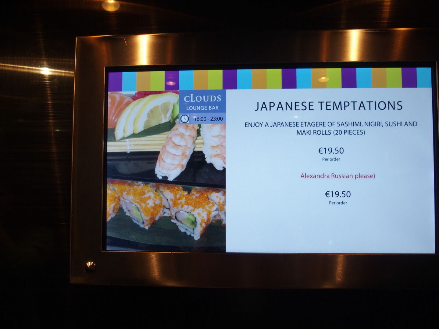 For three days in a row, poor Alexandra didn&rsquo;t notice the missing translation...