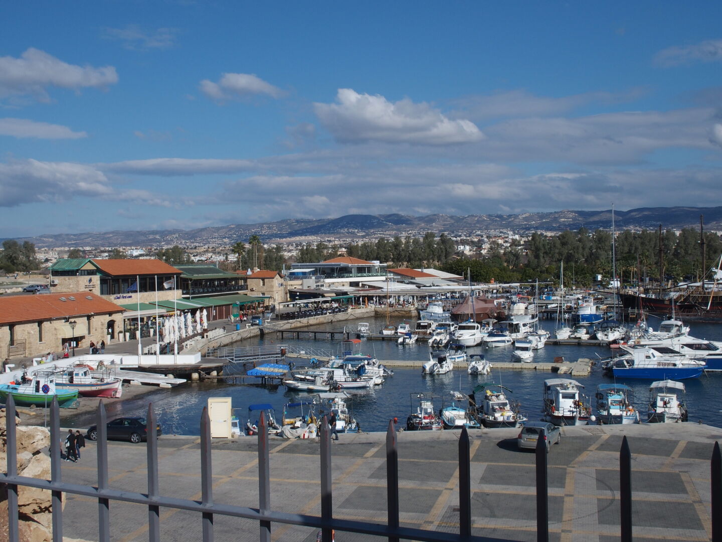 To get this rather unspectacular view of Pafos harbour, we paid an entrance fee of 2.50 Euros for the Pafos Harbour Castle (but they did have nice pictures on the tickets!).