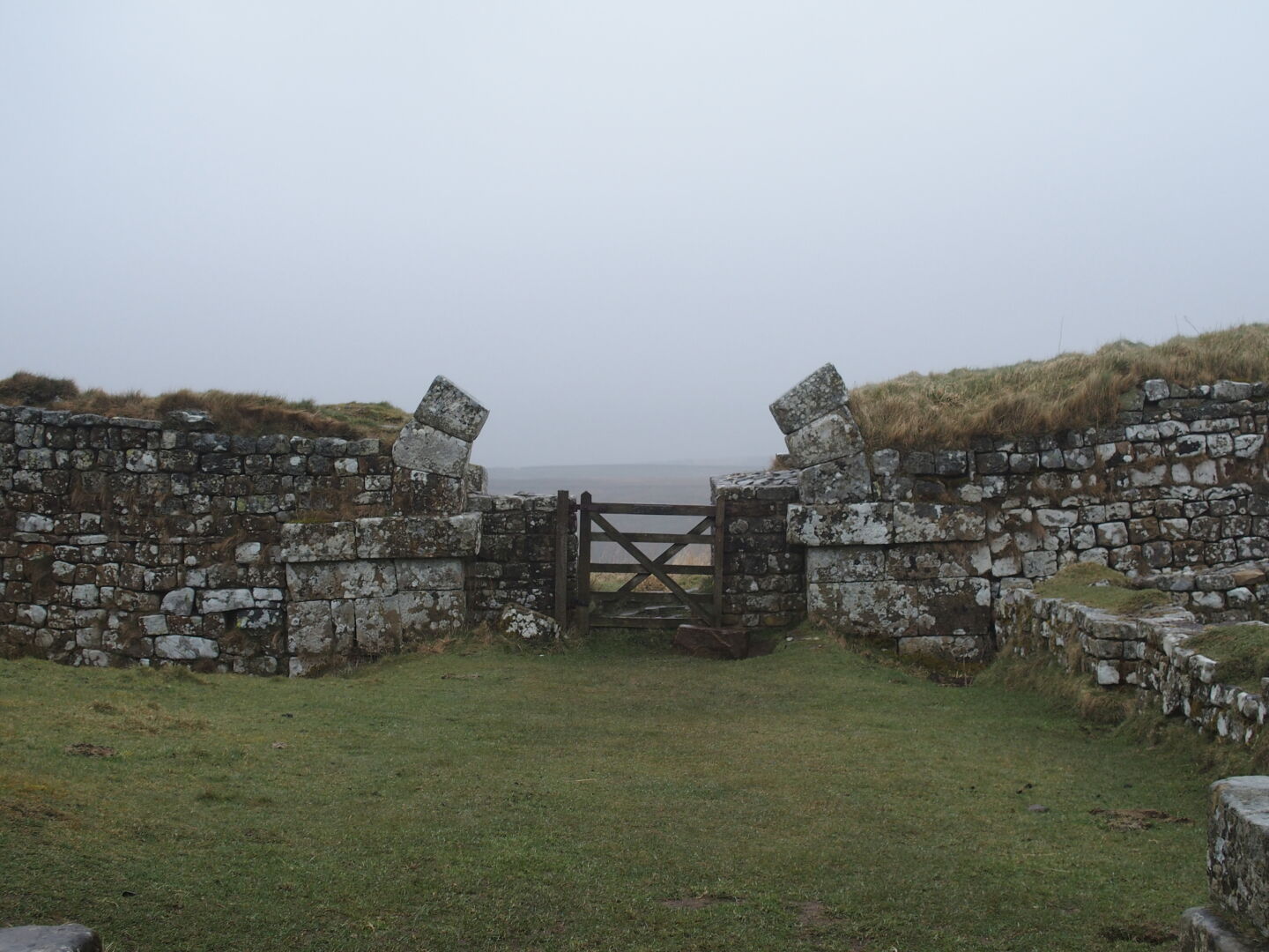 One of the many turrets, and the northern gate of Milecastle 37.