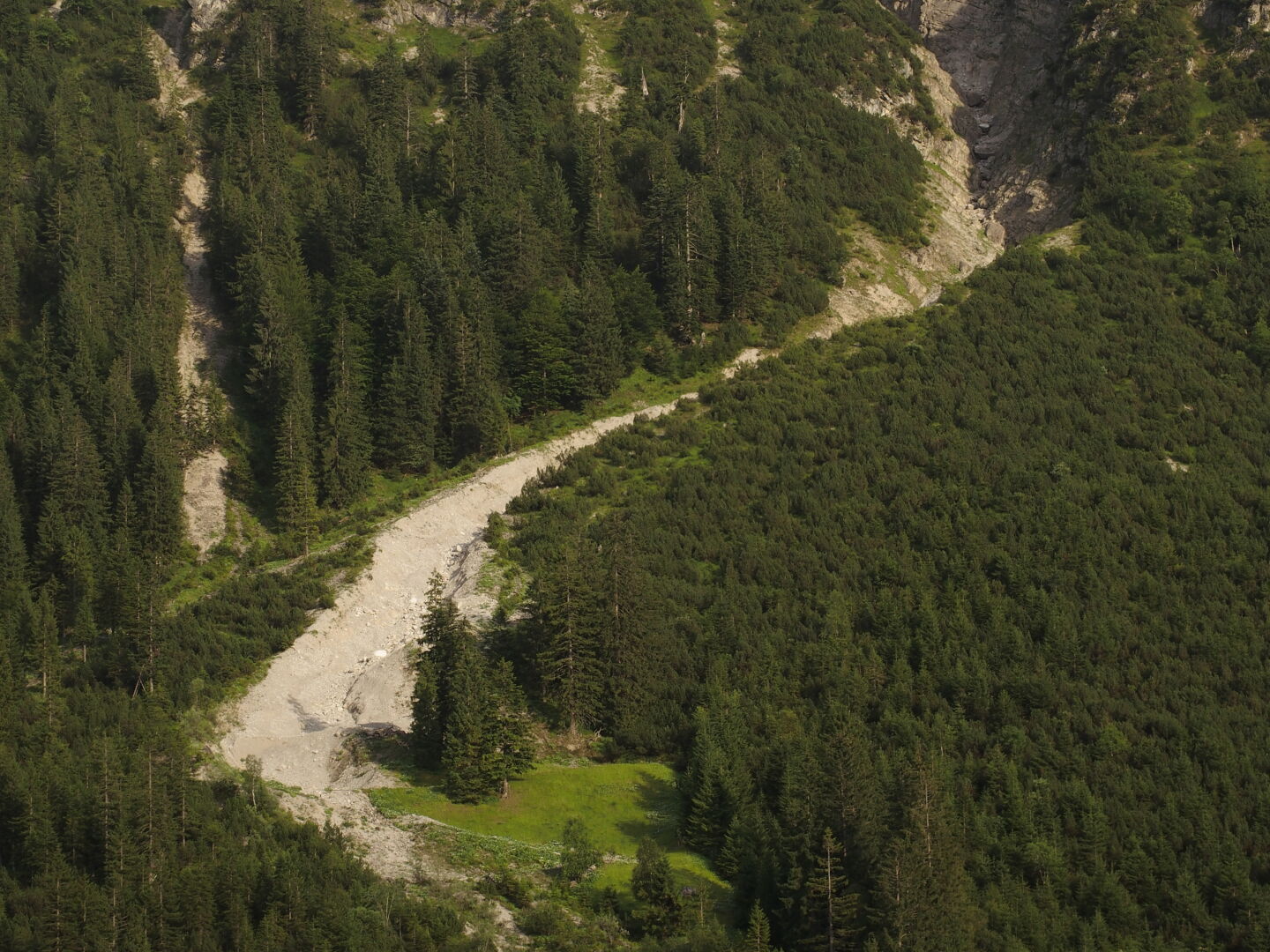 And a hotel room with a panoramic view of a landslide! What more could one want? At Pension Sonn-Winkl in Mittelberg.