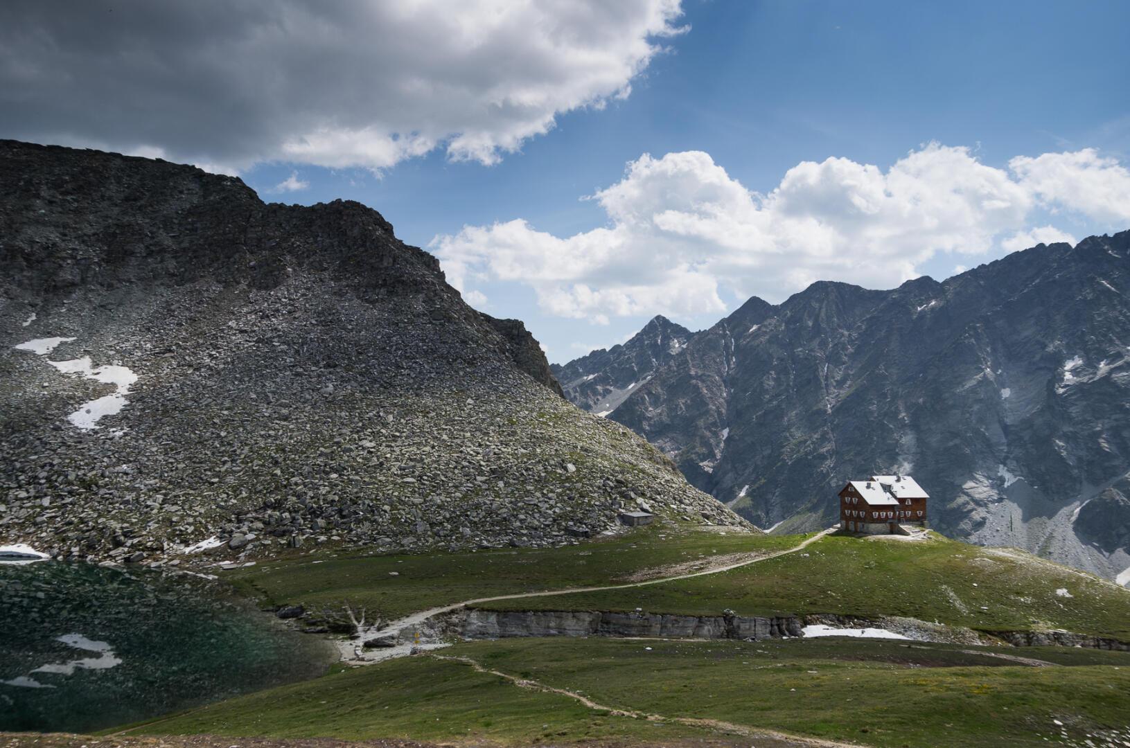 Die Neue Reichenberger Hütte am Bödensee.