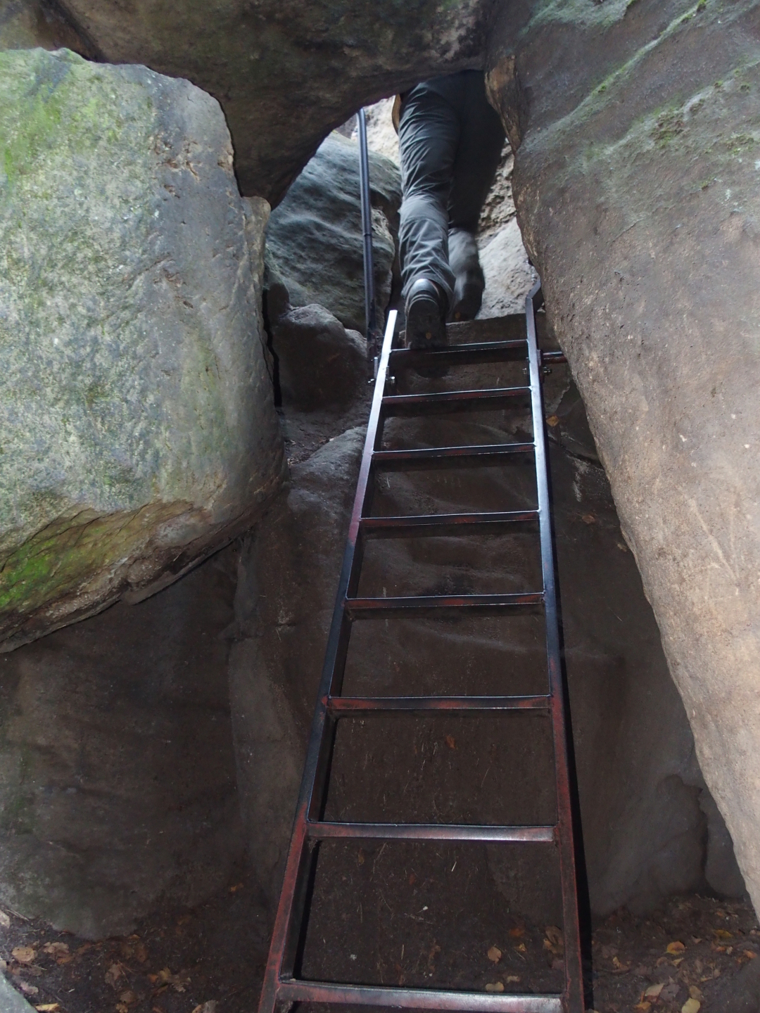 Anstieg zum Pfaffenstein. Einspuriger Weg zur Barbarine.
