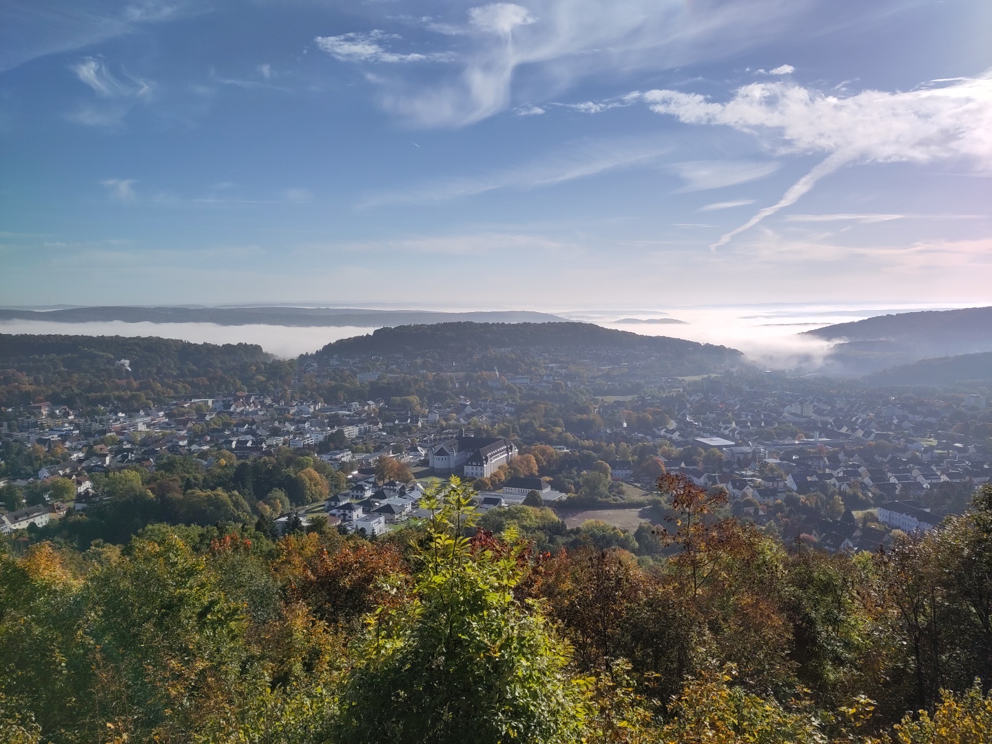 Blick von der Burgruine der Iburg.