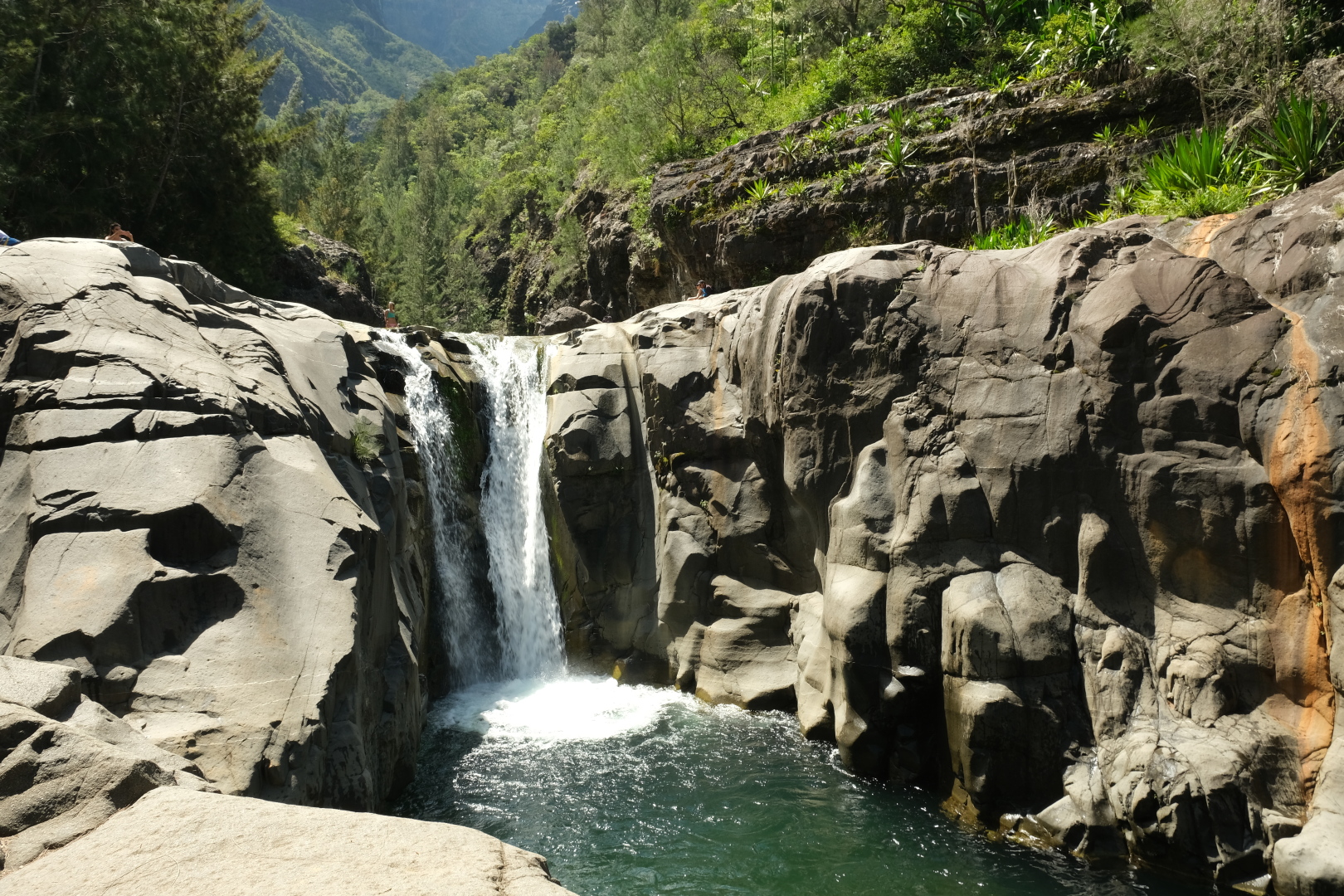 Der Ort für das ideale Badevergnügen: die Schlucht des Bras Rouge.