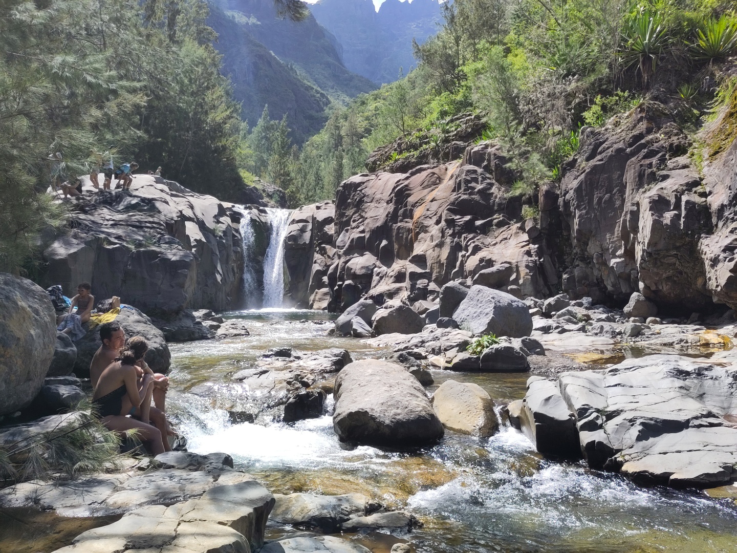 Der Ort für das ideale Badevergnügen: die Schlucht des Bras Rouge.