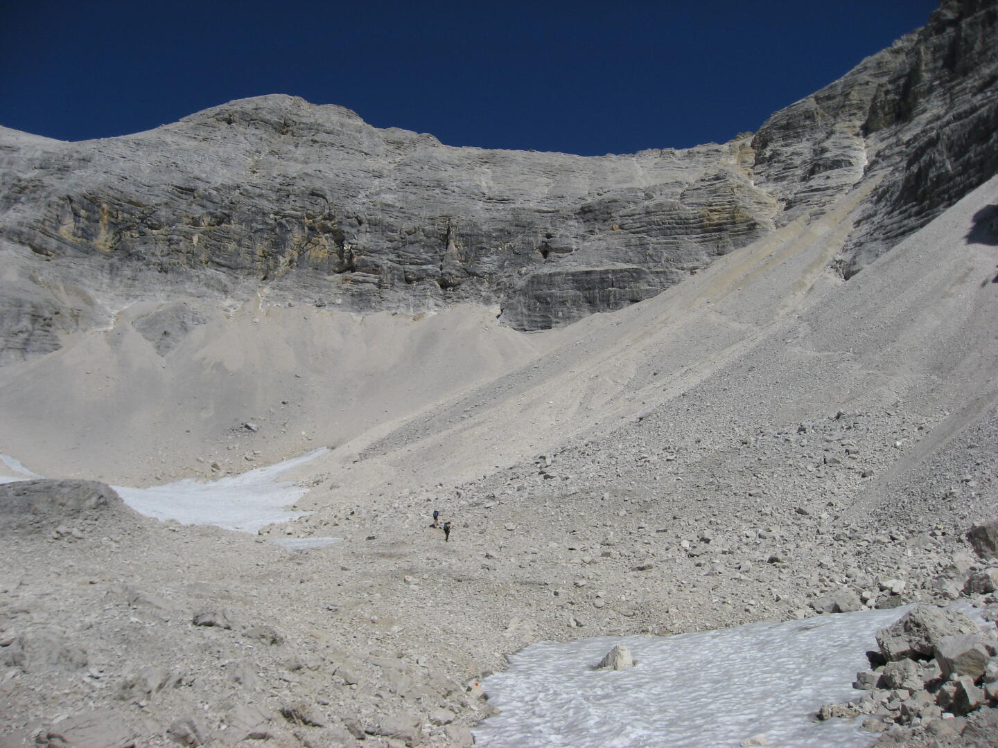 Rückblick zur Ödkarspitze. Rechts sind wir runtergekommen.