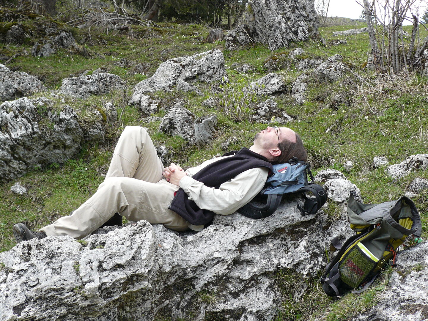 Rast auf dem Rückweg