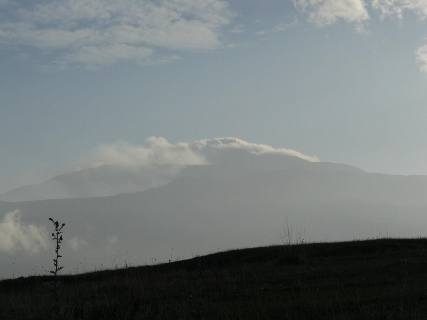 Seltener Ausblick auf den Gipfel des Ätna.